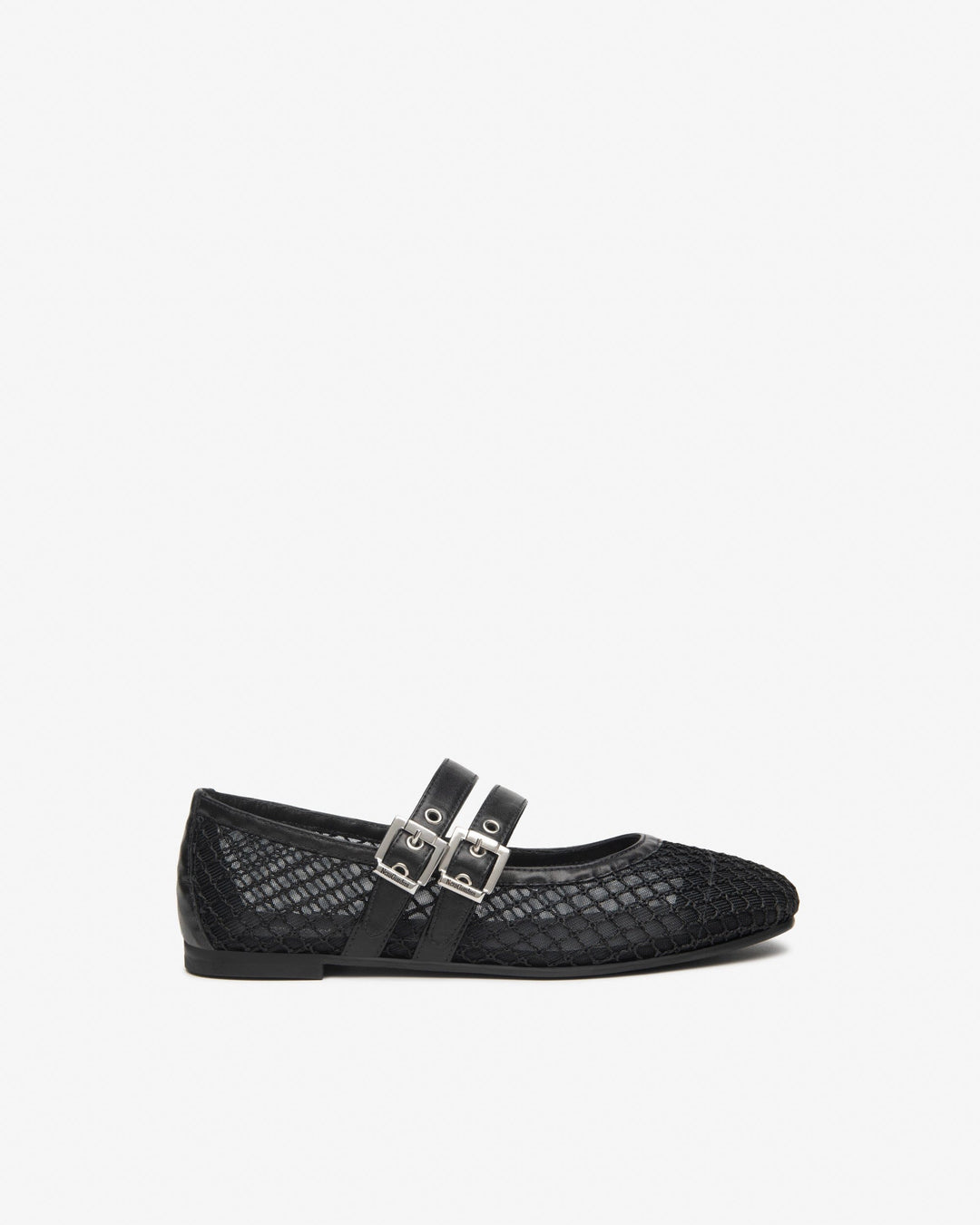 Mesh Ballet Flat by Nero Giardini - Black Mesh
