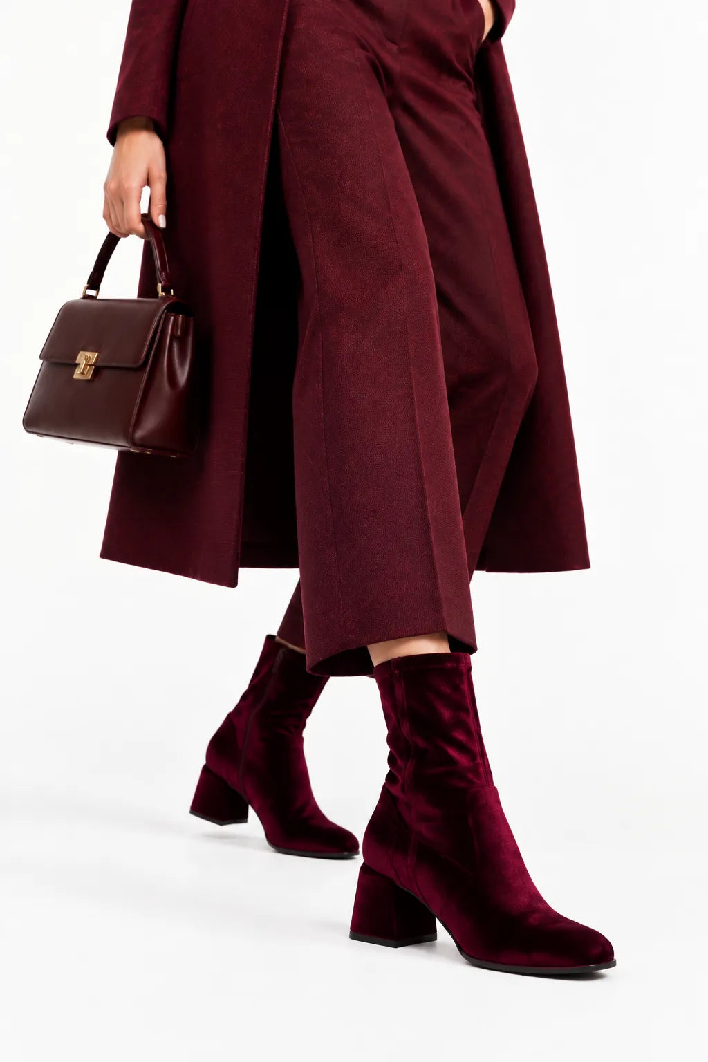 Nyvani Boot by LDP - Velvet Red Velvet