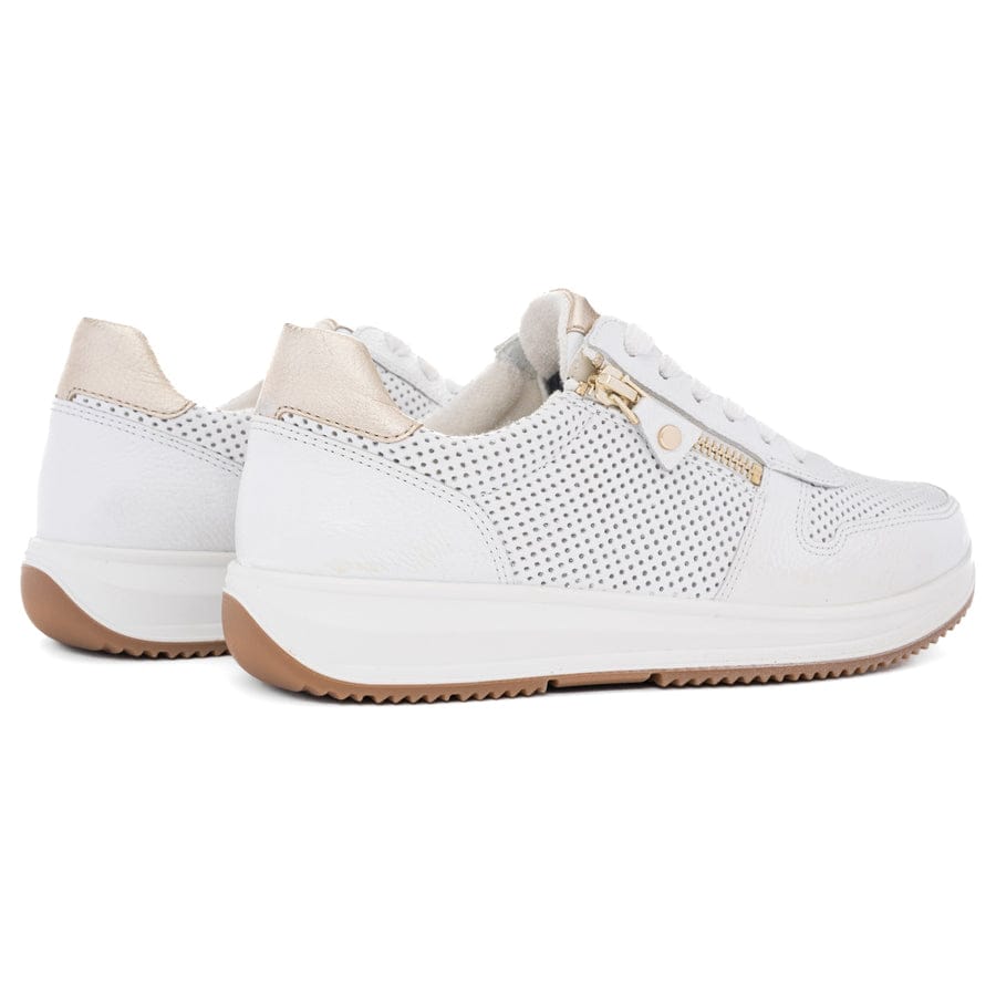Opal Perforated side zip Sneakers by Ara