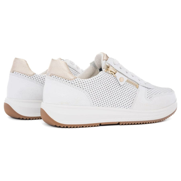 Opal Perforated side zip Sneakers by Ara