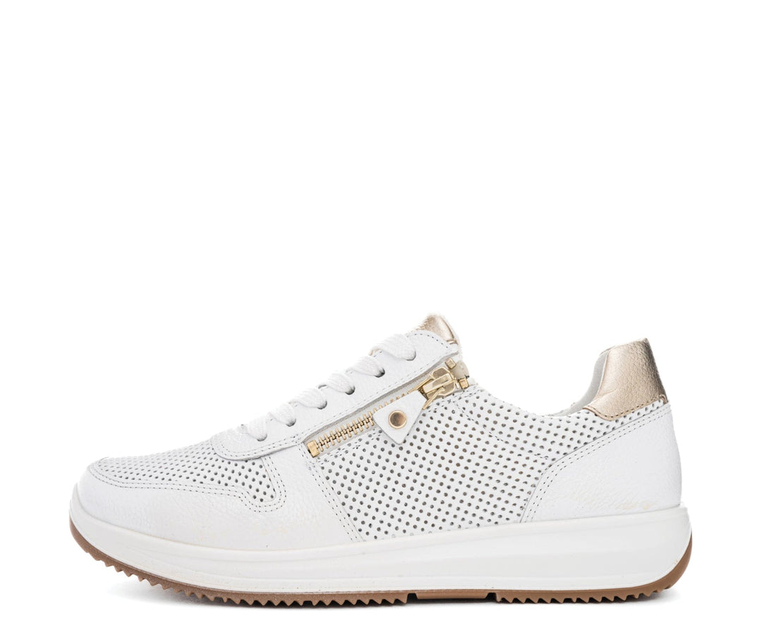 Opal Perforated side zip Sneakers by Ara