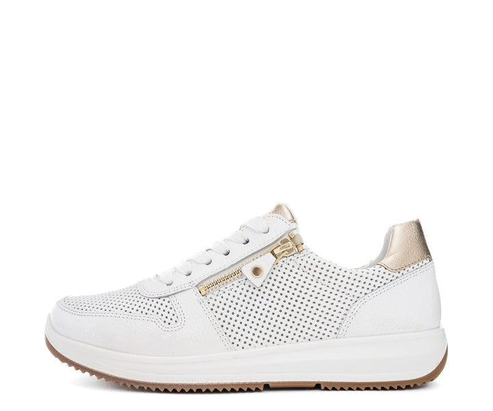 Opal Perforated side zip Sneakers by Ara
