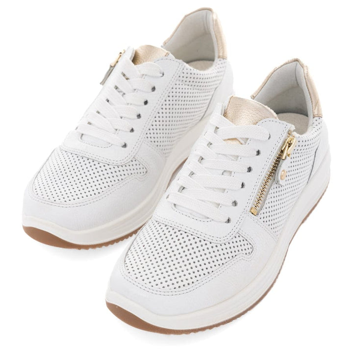 Opal Perforated side zip Sneakers by Ara