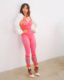 Polka Dot Bow Knee High Sheer Sock