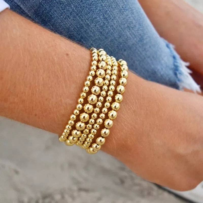 Real Gold Bracelets NON TARNISHING: 2mm / M (7")