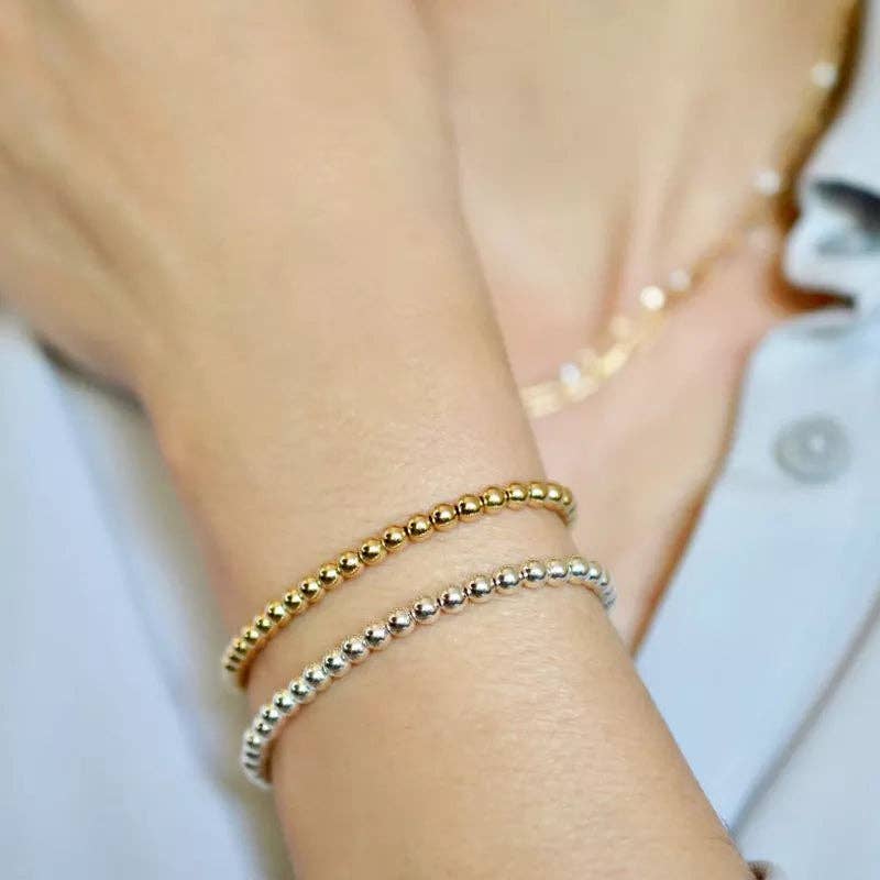 Real Gold Bracelets NON TARNISHING: 2mm / M (7")