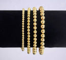 Real Gold Bracelets NON TARNISHING: 2mm / M (7")