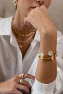 Sadie T Bracelet: Gold