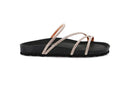 Sandal with Rhinestone Straps | SARA by Grunland - CHAMPAGNE 70