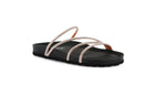 Sandal with Rhinestone Straps | SARA by Grunland - CHAMPAGNE 70