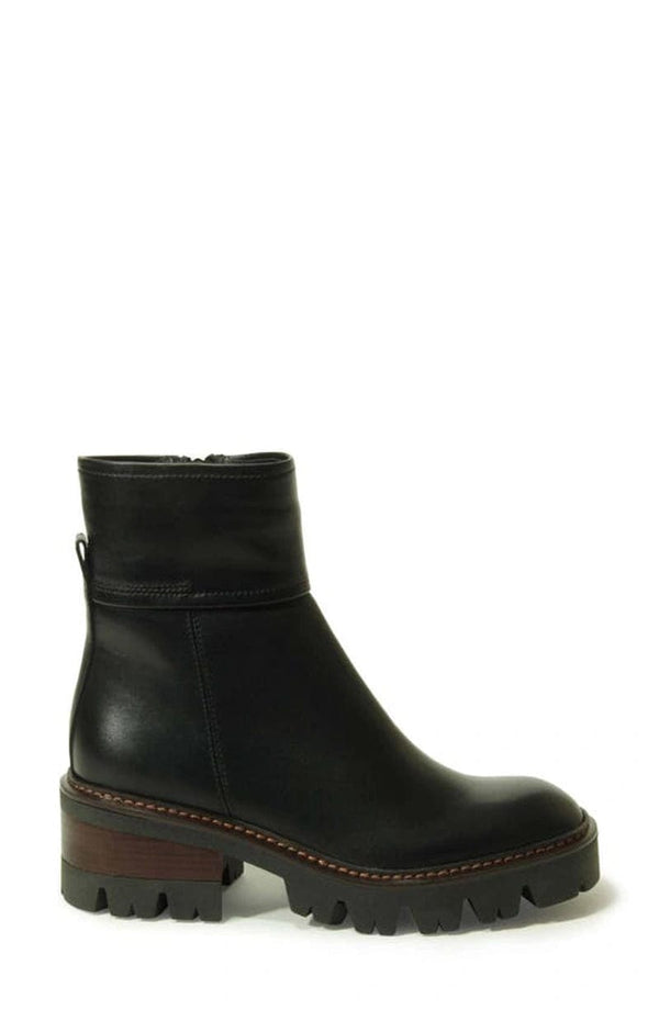 Sesto Meucci MALIA Black Leather Lug Sole Combat Boot