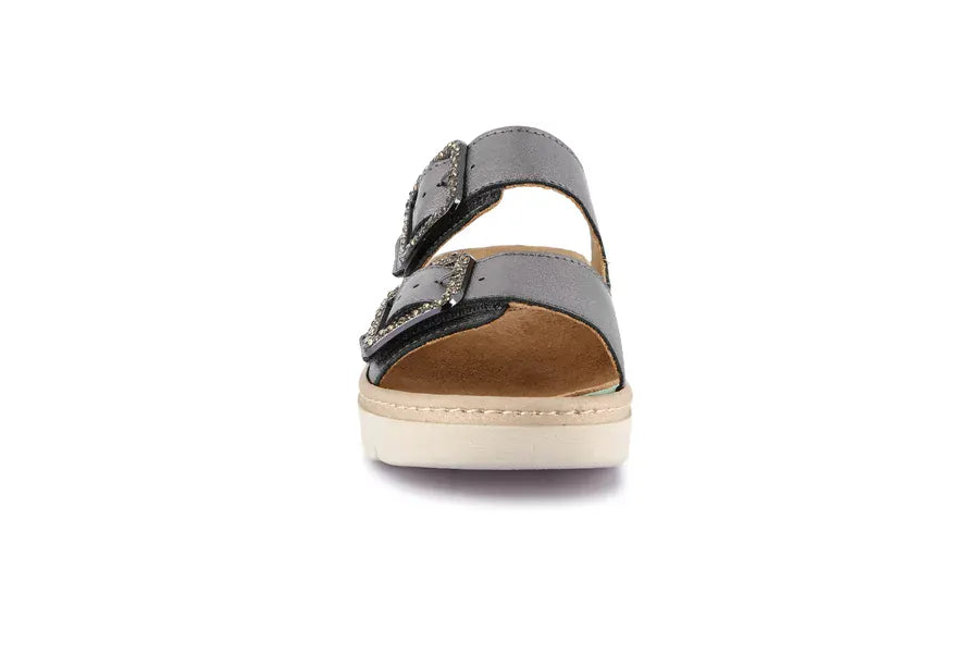 Slide with jewel buckle |MOLL by Grunland - ANTRACITE 68