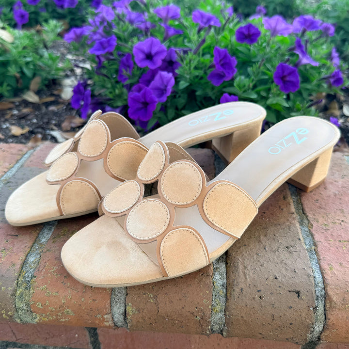 Small Circle Mule by Ezzio - Camel / Beige