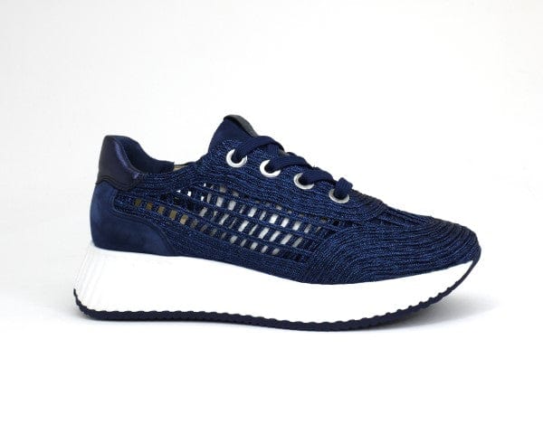 Softwaves ALAINA Raffia Platform Tie Navy