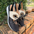 Sporty Tie by Ezzio - Black / Beige