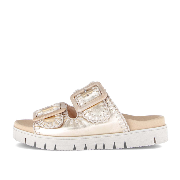 Stitch Sandal by Gabor - Metal Gold 62