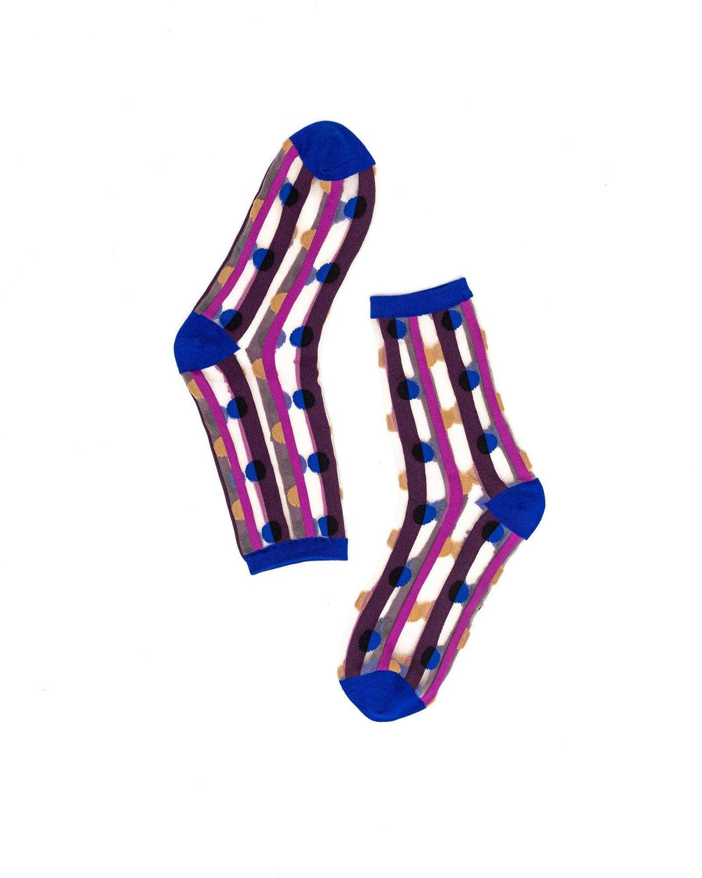 Stripes & Dots Sheer Crew by Sock Candy