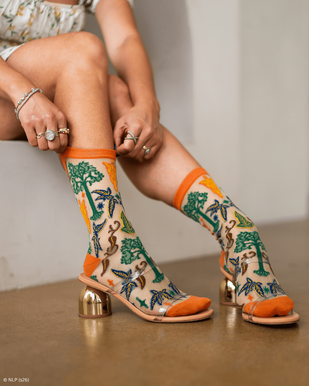 The Lord of the Rings™ Elegant Icons Shimmer Sheer Crew by Sock Candy