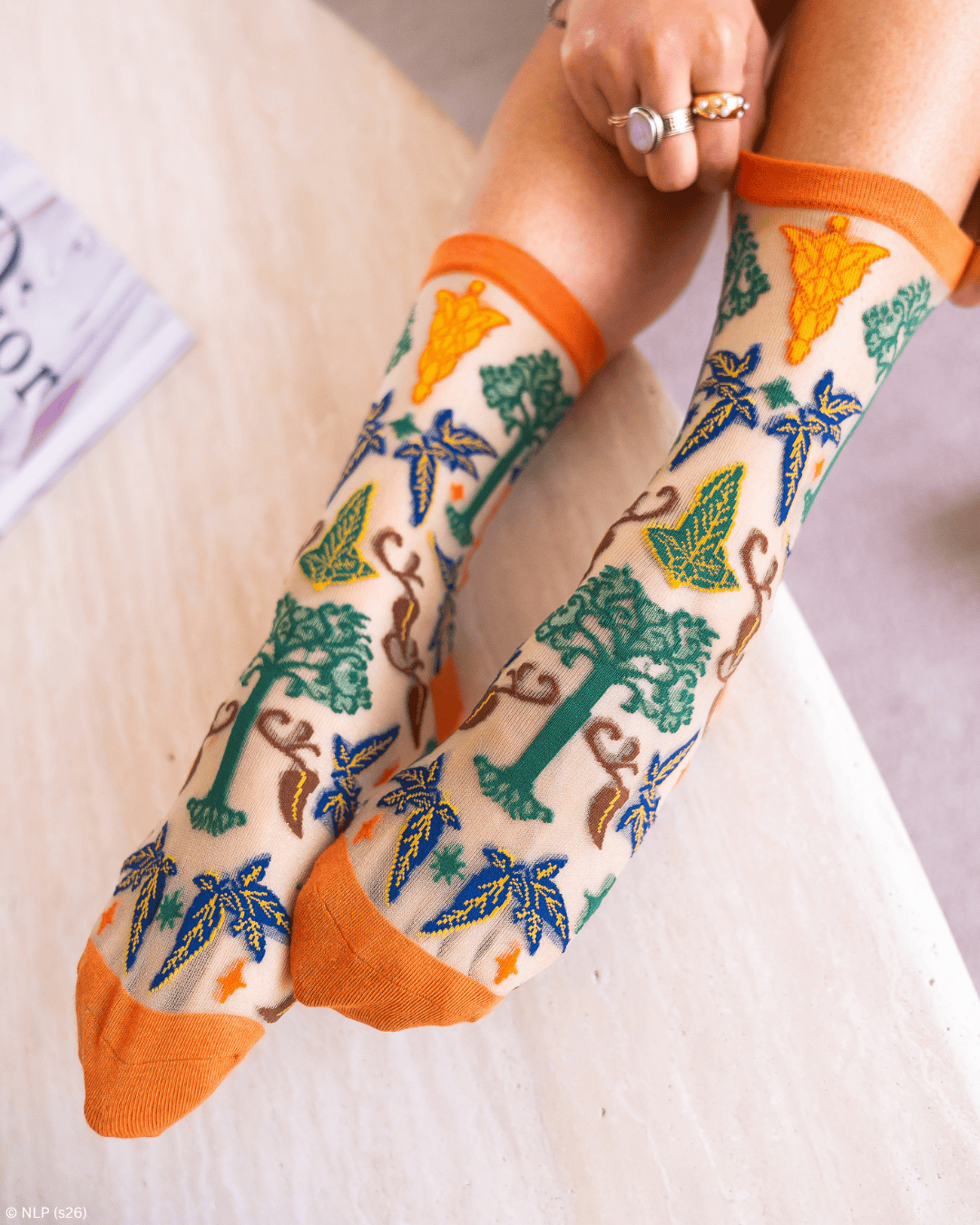 The Lord of the Rings™ Elegant Icons Shimmer Sheer Crew by Sock Candy