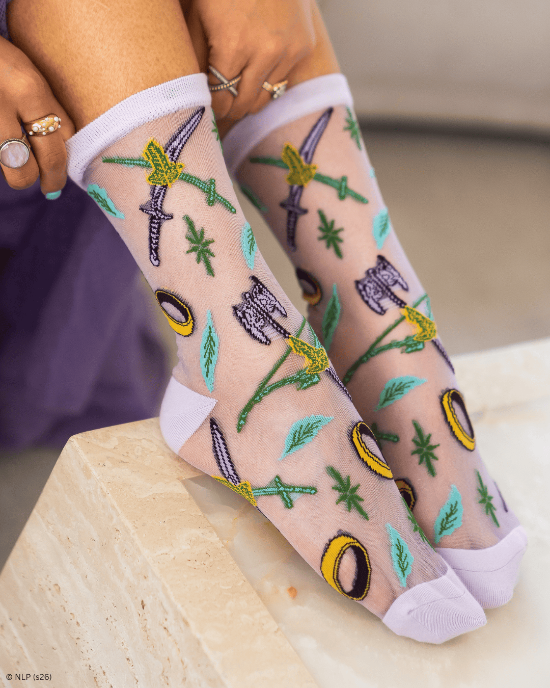 The Lord of the Rings™ The Fellowship™ Shimmer Sheer Crew by Sock Candy