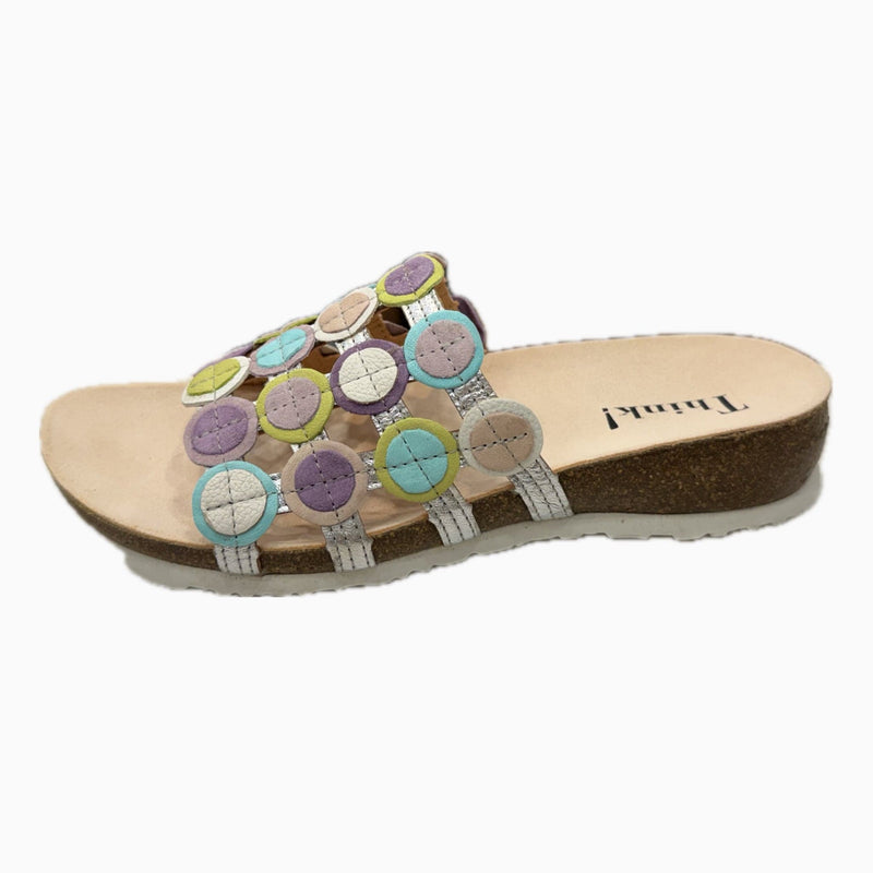 Think! - Julia Circle Slide Silver