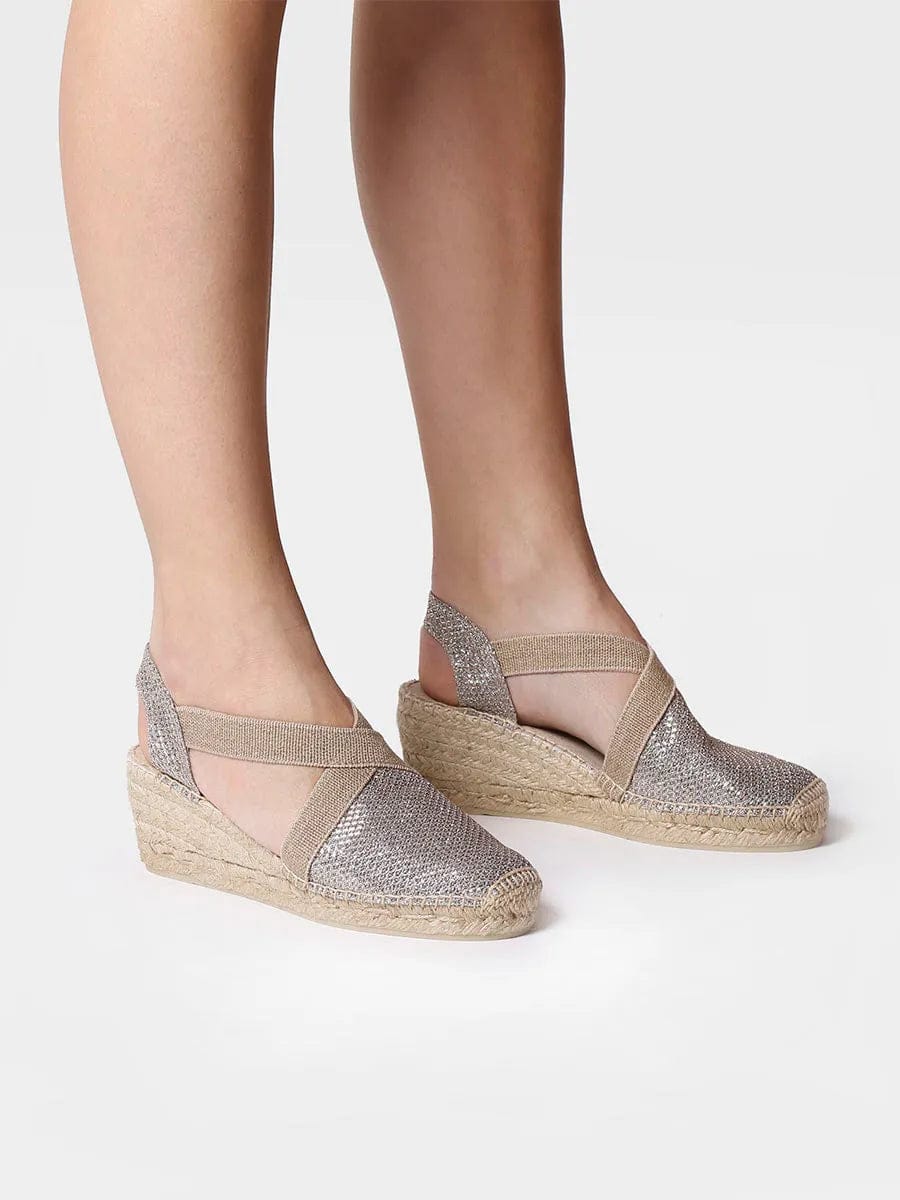 Toni Pons Triton Platinum Wedge Espadrille