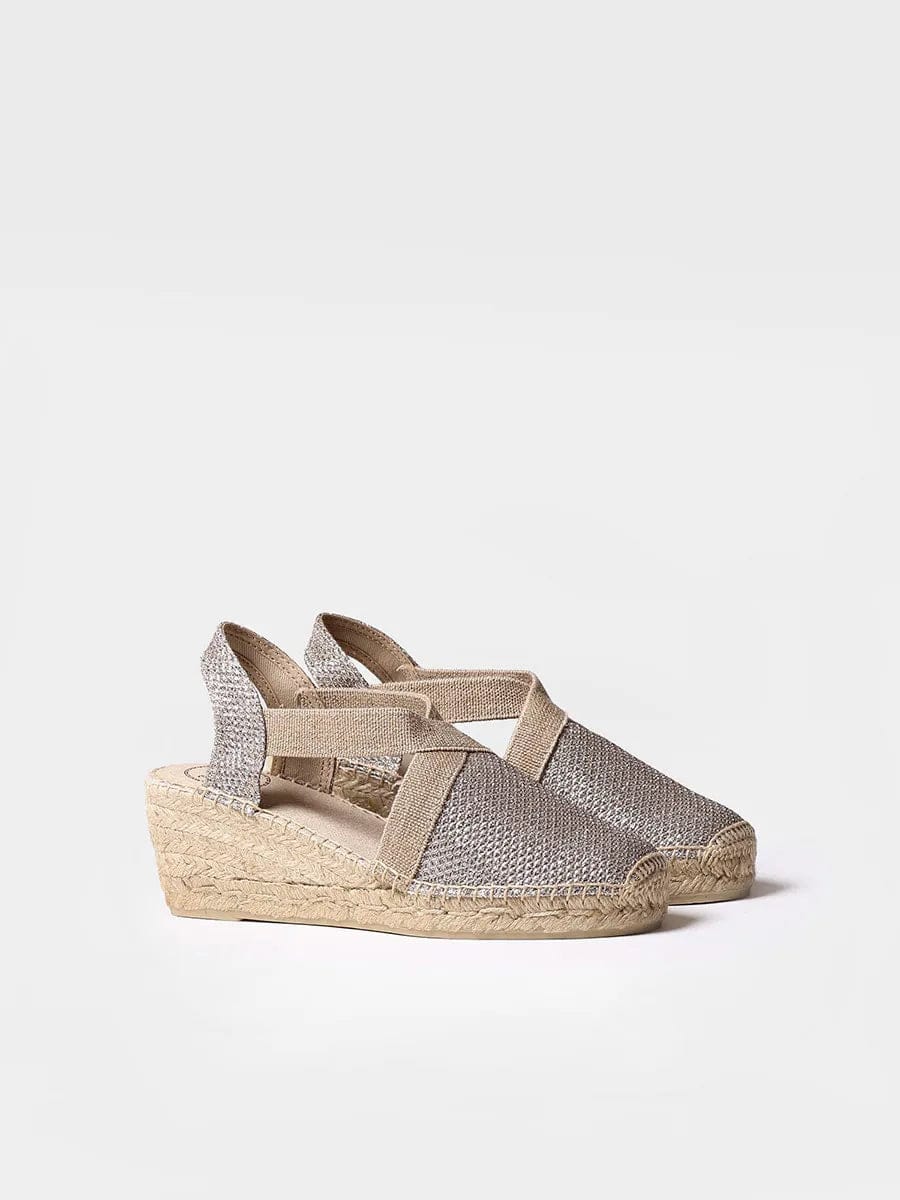 Toni Pons Triton Platinum Wedge Espadrille