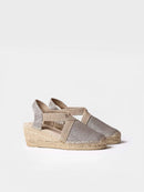 Toni Pons Triton Platinum Wedge Espadrille