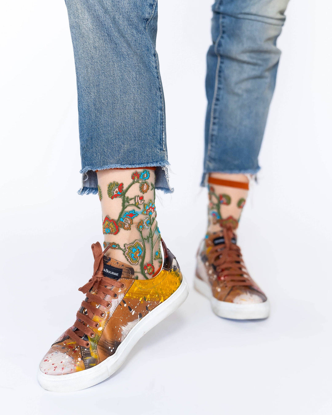Tree of Life Sheer Crew by Sock Candy