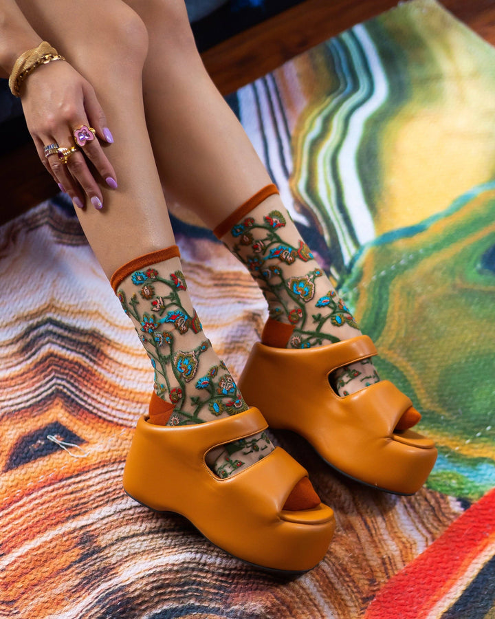 Tree of Life Sheer Crew by Sock Candy