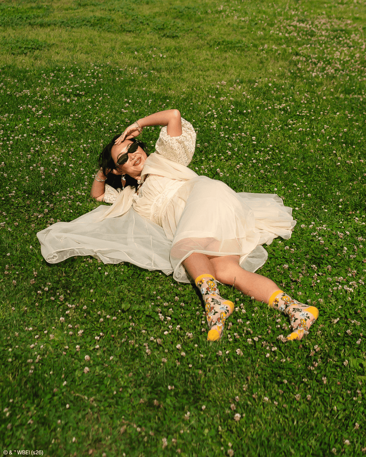 Tweety Floral Sheer Crew by Sock Candy