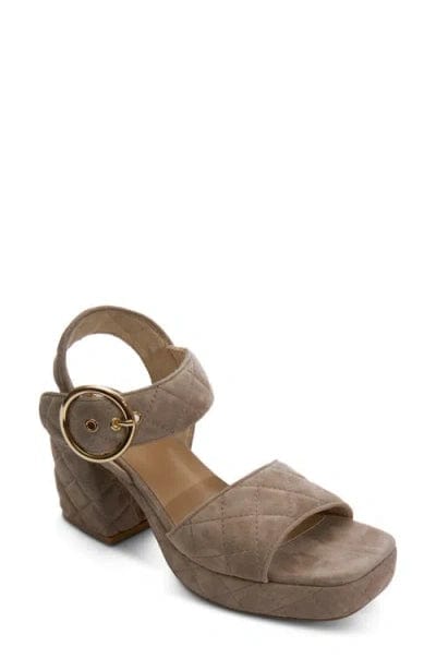 Vaneli Moppet Quilted Platform Truffle Suede