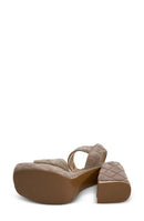 Vaneli Moppet Quilted Platform Truffle Suede