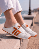Venice Slide Sneaker by Back 70 - White Orange