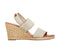 Andre Assous Allison Beige Linen Espadrille Wedge Sandal