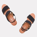 Andre Assous ALLISON Black Espadrille Wedge Sandal