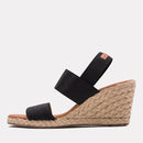Andre Assous ALLISON Black Espadrille Wedge Sandal