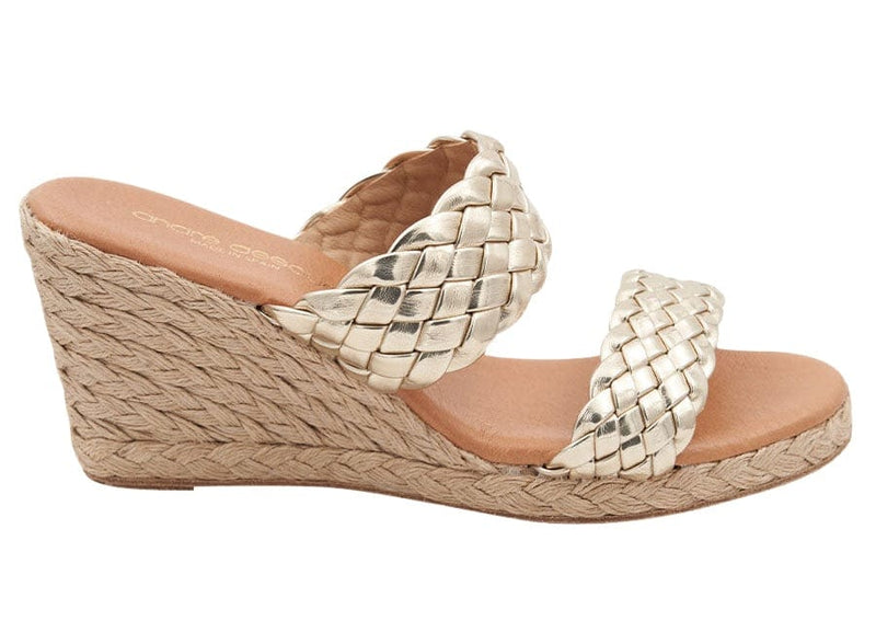 Andre Assous Aria Platinum Espadrille Wedge Sandal