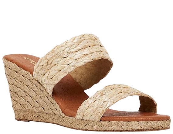 Andre Assous Nolita Beige Espadrille Wedge Sandal