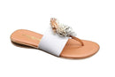 Andre Assous Novalee White/Metal Sandal