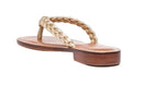 Bernardo THEO Gold Glove Leather Toe Thong Sandal