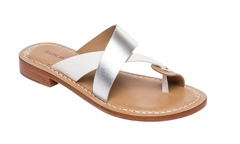 Bernardo White/Silver/Sand Toe Thong Sandal