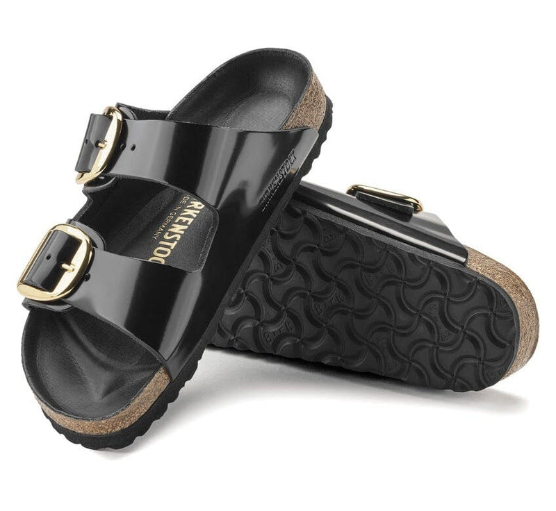 Birkenstock Arizona Big Buckle High Shine Black Sandal-Narrow