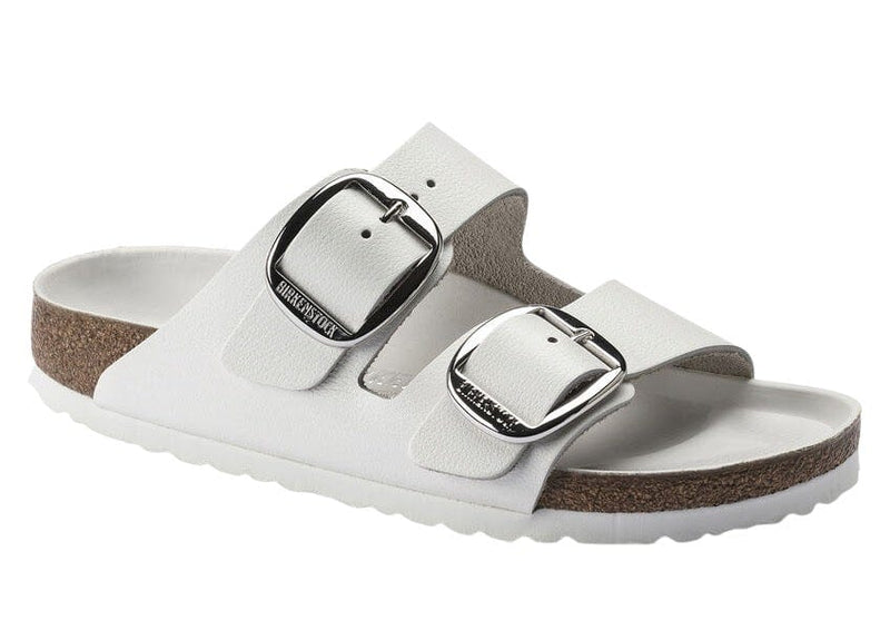 Birkenstock Arizona White Big Buckle White Leather Sandal - Narrow