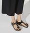 Birkenstock Gizeh Big Buckle High Shine Black Toe Thong Sandal-Narrow