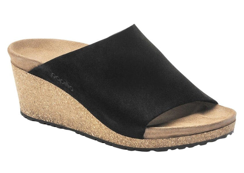 Birkenstock Namica Black Suede Wedge Sandal-Narrow