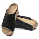 Birkenstock Namica Black Suede Wedge Sandal-Narrow