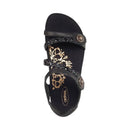 Copy of Aetrex Jillian Black Quarter Strap Sandal