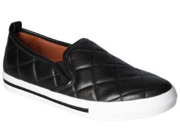 L'Amour Des Pieds KAMADA  Black Quilted Leather Slip-On Sneaker