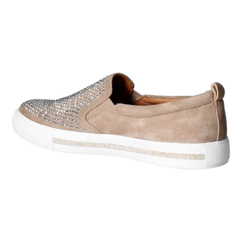 L'Amour Des Pieds Taupe Leather Kamada Sneaker